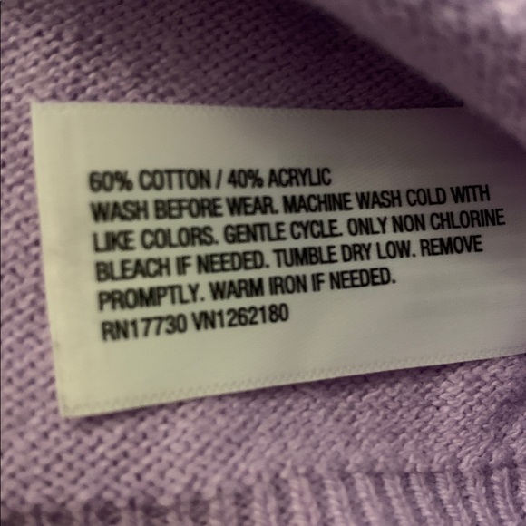 Cat & Jack Lavender Sweater Dress XS 4/5 EUC Short  Sleeves - Picture 10 of 13